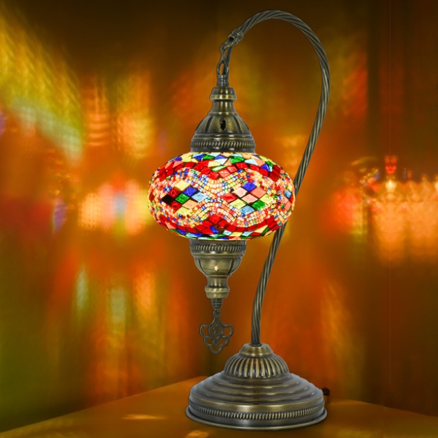 Mosaic swan online lamp